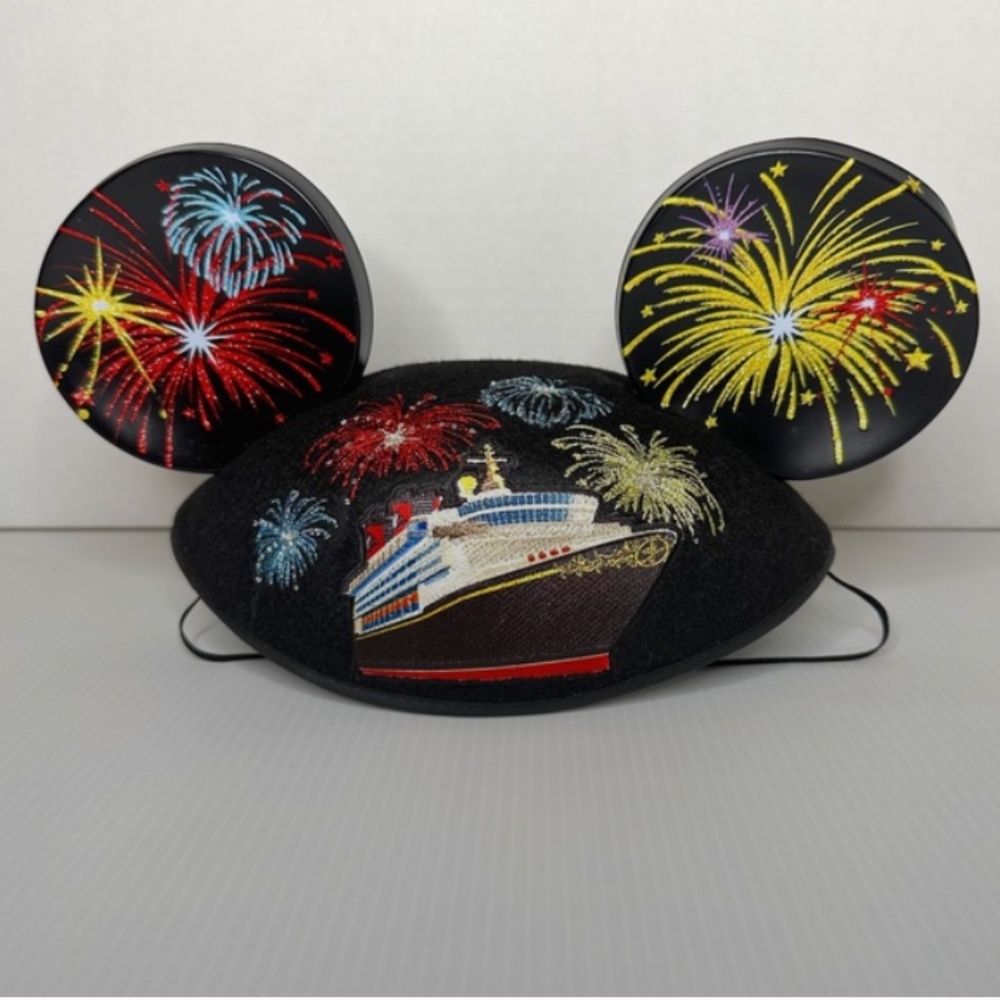 Disney Cruise Line Mouse Ears Embroidered & Beaded Fireworks, One size, Elastic